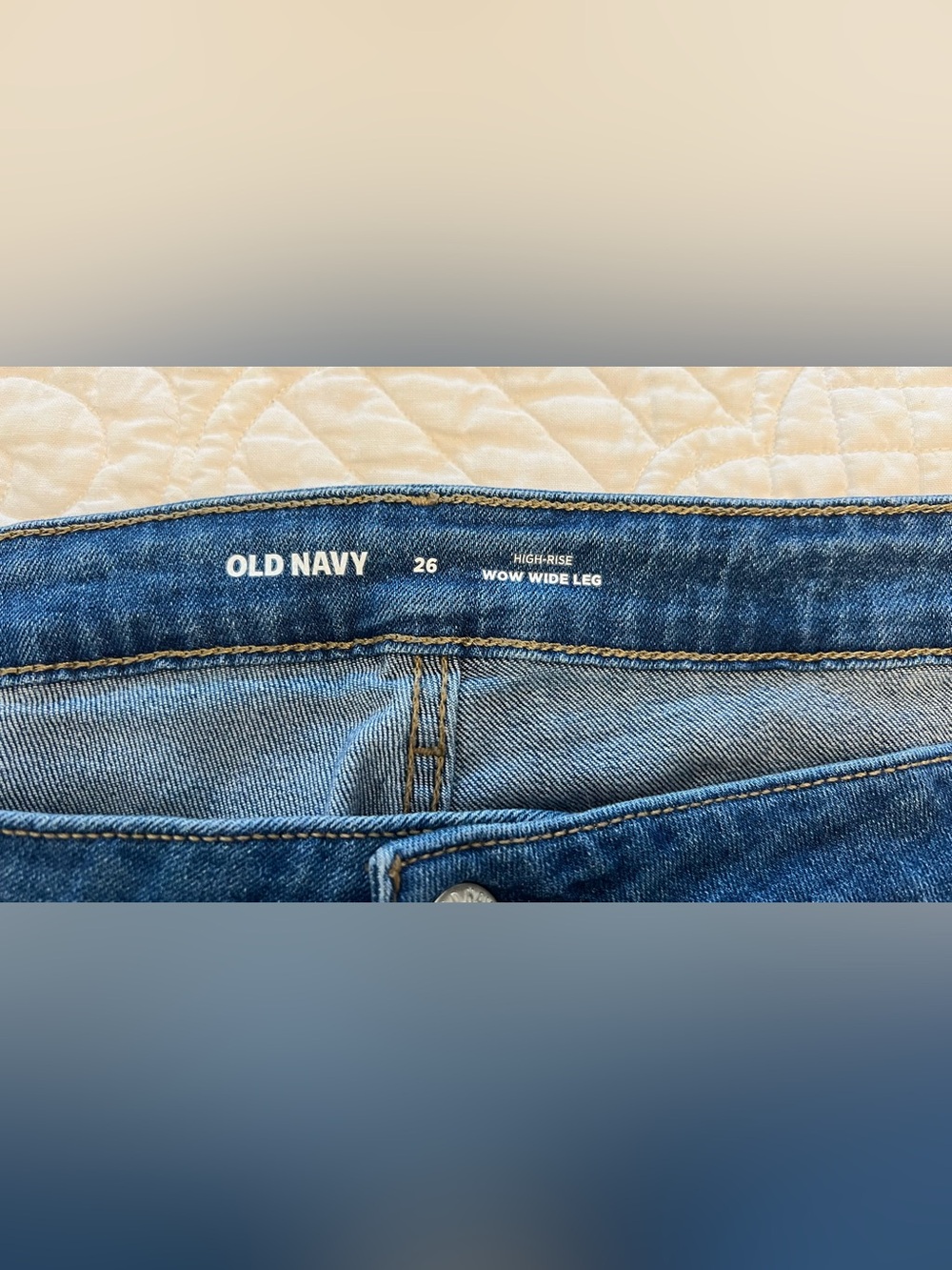Old Navy High-Rise Wow Wide Leg Jeans - 2 Medium Blue 1 black bundle of 3